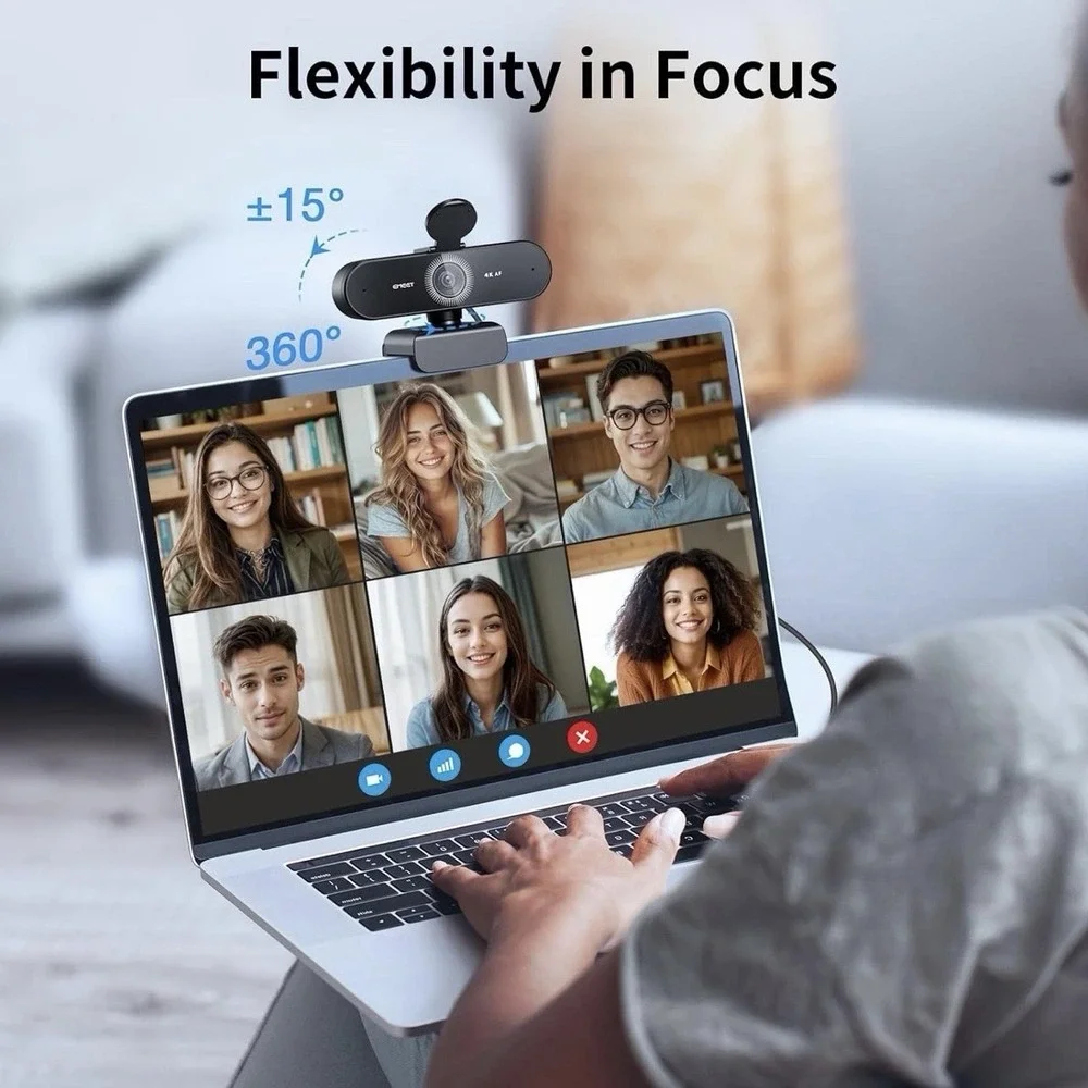 EMEET NOVA 4K Webcam‎ for PC 4K@30fps Autofocus 2 Mics E3131